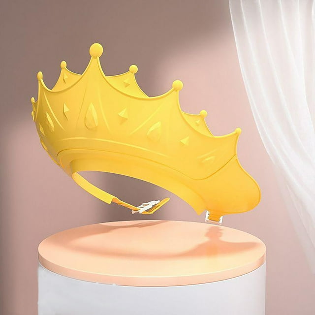 Children'S Silicone Shower Cap, Ear Protection Type, Considerate And Care For Baby Shampoo Kids' Ear Protective Cap,Yellow Polyester Hair Care Net