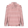 thumbnail image 4 of Timoontee Men's Quarter Zipper Sweatshirts Loose Long Sleeve Stand Up Collar Zebra Striped Print Pullover Tops Fall Winter Casual Thermal Warm Sweatshirts Pink S, 4 of 5
