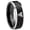 Black 2 Tone Beveled Edge, variant on Phoenix Concave Black Tungsten Men Ring 10MM