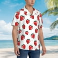 thumbnail image 5 of Haiem Hand Drawn Strawberry Printed Hawaiian Shirt for Men - Men’s Casual Beach Summer Shirts - Stretch Fabric with Modern Fit-Small, 5 of 9
