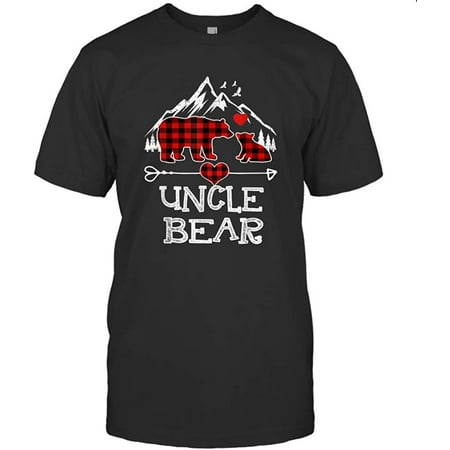 

BHTHUI Uncle Bear Christmas Pajama Red Plaid Buffalo T-Shirt X101020