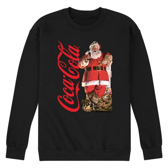 Coca-Cola - Vintage Santa With Presents - Men's Crew Neck Fleece Pullover