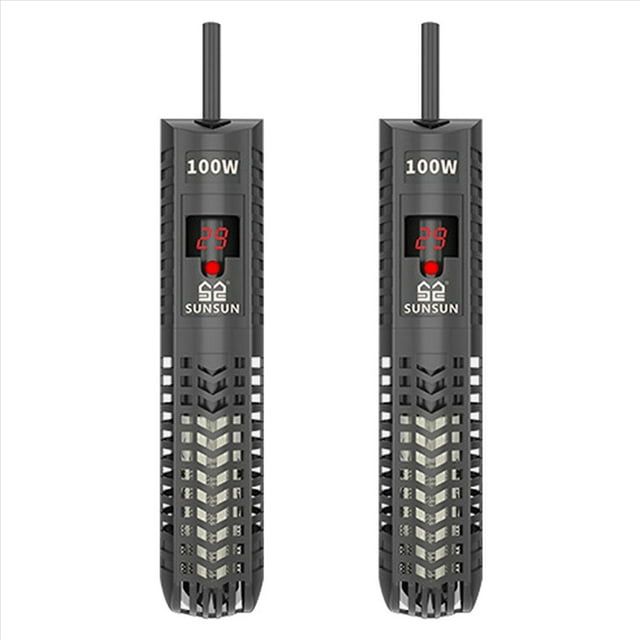 2X Calentador Sumergible para Acuario, Pantalla para Pecera, Varilla de Calentamiento de Agua Ajustable Digital, Control de Temperatura Constante