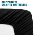 thumbnail image 7 of PiccoCasa Queen Fitted Sheet Microfiber 15 inch Pocket Soft Mattress Protector Black, 7 of 7