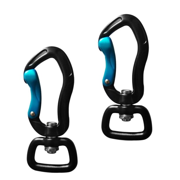 Llavero de Metal Kusrkot 2 uds Clip de langosta giratorio negro