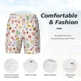 thumbnail image 6 of Picia Dessert pattern Mens Swim Trunks with Compression Liner Stretch Beach Shorts Quick Dry with Zipper Pockets No-Chafing Board Shorts-Medium, 6 of 9
