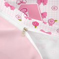 thumbnail image 4 of jejeloiu Pink Bow Monogram A Duvet Cover Set For Girls,Cute Flower Accent Initial Bedding Full For Kids,Pink Reversible,3 Pieces(No Comforter), 4 of 6