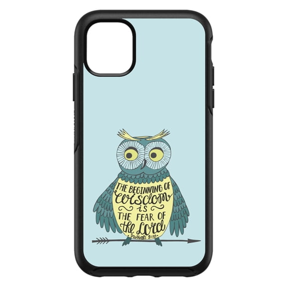 DistinctInk Custom SKIN / DECAL compatible with OtterBox Symmetry for iPhone 11 Pro MAX (6.5" Screen) - Proverbs 9:10 - Beginning of Wisdom is Fear of Lord