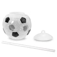 thumbnail image 3 of Light Up Flashing Soccer Ball Novelty Drink Cocktail Cup 18 Oz LED with Straw and Lid Spherical Tumbler Bar Party Favor, 3 of 7