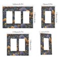 thumbnail image 2 of Yayeee Rocker Switch Wall Plate 3-Gang 6.5"x4.6" Home Decorative Outlet Cover, Halloween Houses Pattern, 2 of 6