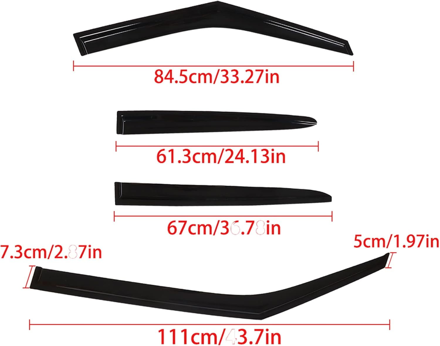 SEBLAFF 4 PCS Side Window Vent Visors Rain Guards Deflectors Smoke Replacement for 2011-2017 Veloster