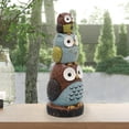 thumbnail image 2 of EASTIN Décoration Intérieure Empilement Hibou Statue en Résine, 2 of 8