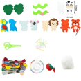 thumbnail image 2 of Kit de costura de animales de fieltro para niños, 7 piezas, lindo juguete de peluche con múltiples herramientas de costura para principiantes, niños y niñas, 2 of 7