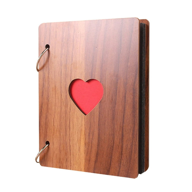 Wood Scrapbooking Supplies Kit Wooden Photo Album Love Scrapbook Memory  Book