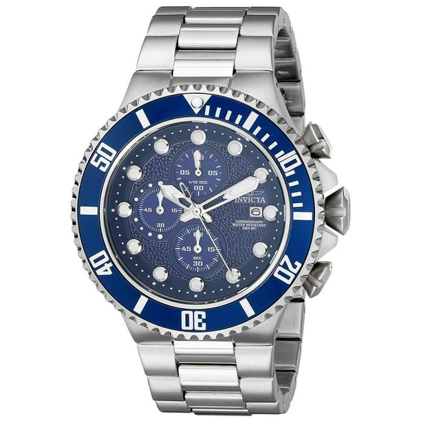 Invicta Pro Diver Chronograph Blue Dial Stainless Steel Men s Watch 18907 Walmart