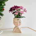 thumbnail image 5 of Face Planter Pot with Heart Hands, Resin Head Planter for Indoor Plants, Cute Succulent Pots with Drainage Hole, Gardening Gifts for Women Mom Teacher, 5 of 7