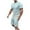 Light Blue, variant on Men's Big & Tall Gradient Color Short Sets 2 Piece Outfits Short Sleeve T Shirt & Shorts Casual Summer Tracksuits with Pockets