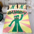 thumbnail image 4 of El Show de Gumby Conjunto de sábanas temático, trío de piezas, cómodo y amigable con la piel, diseño único, regalo de decoración para el hogar para familiares, amigos y fans, 90 cm * 190 cm, 4 of 6