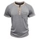 thumbnail image 4 of Camisa de Manga Corta de los Hombres con Botón de Manga Raglan Bolsillo Cuello de Vuelta, Blusa Sólida Casual, 4 of 6