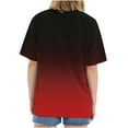 thumbnail image 3 of Women Trendy Graphic Print Tee Shirt Oversized Short Sleeve Crew Neck Drop Shoulder Casual Blouse T-Shirt Tops Pullover, 3 of 4