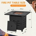 thumbnail image 3 of Walsunny 30 Inch Outdoor Fire Pit Table Propane Gas with Lid and Lava Rock 50000 BUT Fire Table with Lid and Waterproof Cover, 3 of 8