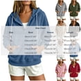 thumbnail image 3 of Neewe Women's V Neck Hoodies Long Sleeve Sweatshirt Drawstring Pullover Tops with Pocket Daily Outfits, 3 of 6