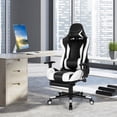 thumbnail image 4 of Costway Massage Gaming Chair Recliner Gamer Racing Chair w/ Lumbar Support & Footrest, 4 of 10