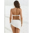 thumbnail image 4 of DARING DIVA Women's Ribbed O Ring Bandeau Bikini Sets X-Small White, 4 of 6