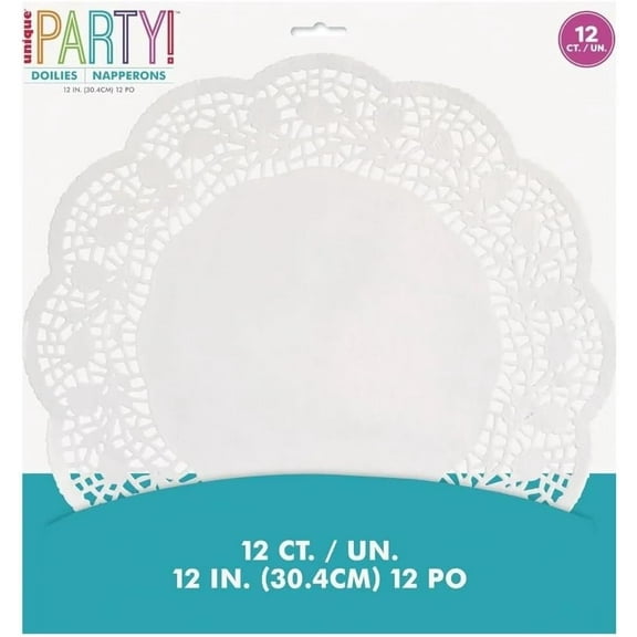 Paper Doilies, White, 12in, 12ct