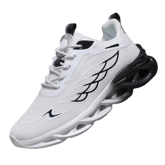 Lusa Comfort Breathable Sneakers for Women Spring and Summer Breathable Mesh Lace-Up Low Top Athletic Shoes Fashion Stretch Platform Height Increasing Running Shoes White 46