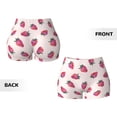 thumbnail image 5 of Naloa Hand Drawn Strawberry Biker Shorts for Women Seamless Scrunch Short Women’s Yoga Shorts for Gym Running Sport Shorts - XX-Large, 5 of 9
