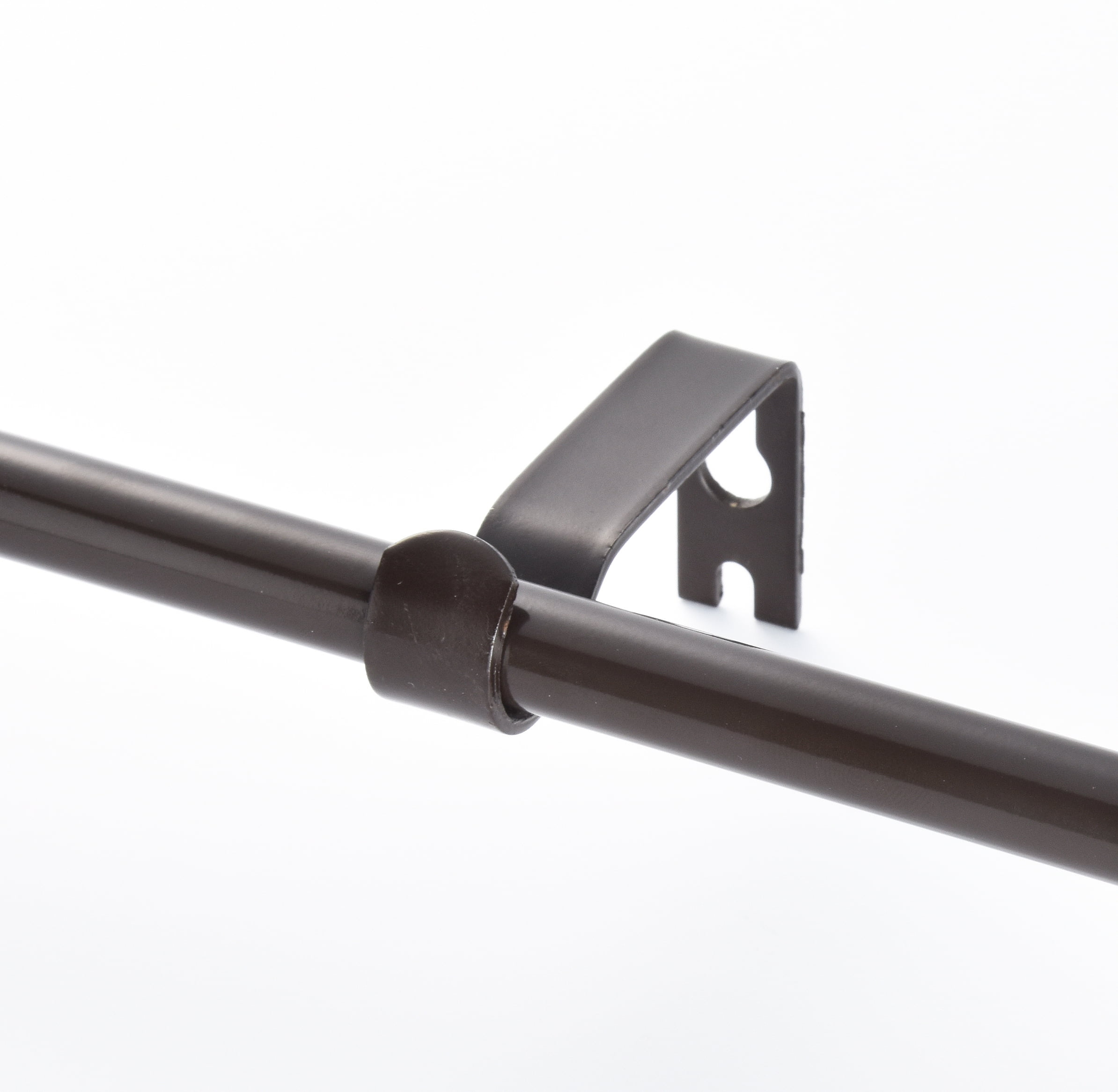 Lumi 5/8" Plastic Square Curtain Rod Brown 84"-120"