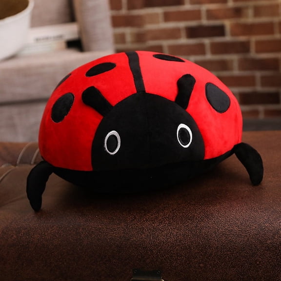 Simulation Ladybird Plush Stuffed Toy Soft Cushion Pillow For Kids 40 Cm