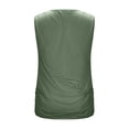 thumbnail image 4 of FAVIPT Camisoles à Col Bénitier pour Femmes Tendance Sortie Chandails Sans Manches Coupe Ajustée Froncés Tunique de Bureau Décontractée Vert Armée,P, 4 of 8