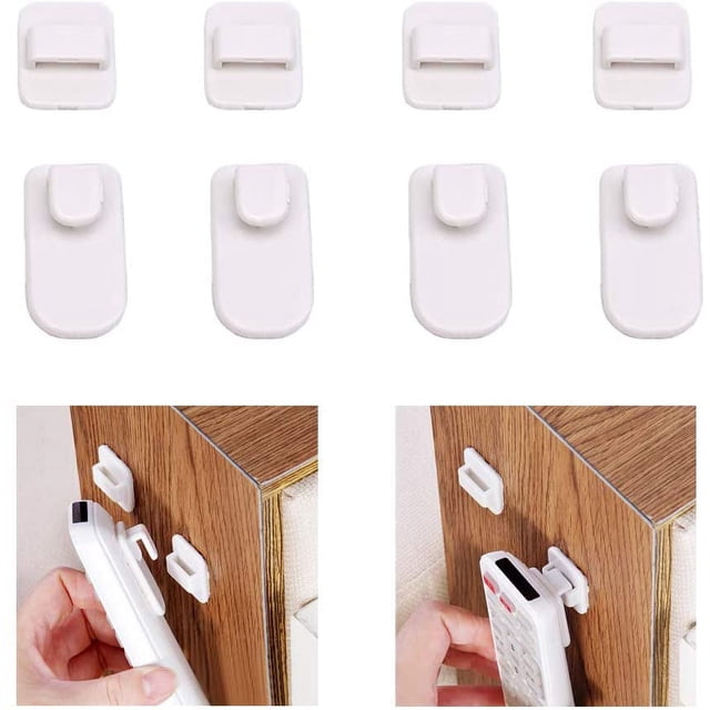 Ganchos de pared tipo pasta para mando a distancia de aire acondicionado de TV, color blanco, 4 Uds.