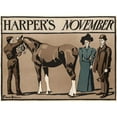 thumbnail image 2 of Edward Penfield 24x19 Gold Ornate Framed and Double Matted Museum Art Print Titled - Harper's November (1897), 2 of 4