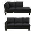 thumbnail image 5 of L Shaped Sectional Couches, Modular Corner Sofa with Cup Holder Lounge Sofa with Right Chaise for Living Room, Black, 5 of 6