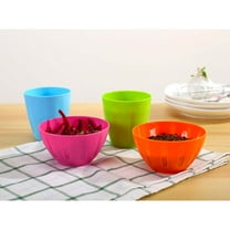 Raindrops Reusable Plastic Bowls 6 Pcs Assorted Color for Kids Feeding Salad Seasoning and Dessert Serving