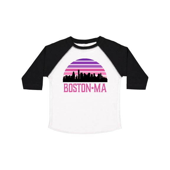 Inktastic Boston Gifts for Kids Retro Skyline Girls Toddler T-Shirt