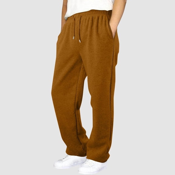 Mens Sweatpants with Pockets Mens Relaxed Fit Pants Elastic Waist Straight Leg Sweat Pants Men Joggers Pants Mens Sweat Pants