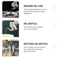 thumbnail image 2 of 1pc Durable Stainless Steel Oil Bottle Soy Sauce Bottle Sesame Oil Can (Silver), 2 of 3