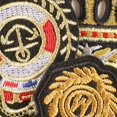 thumbnail image 3 of Insignia de tela de corona de estilo británico, accesorios de parche DIY para modelado, insignia de sombrero, pegatinas bordadas de tela bordadas por ordenador, 3 of 5
