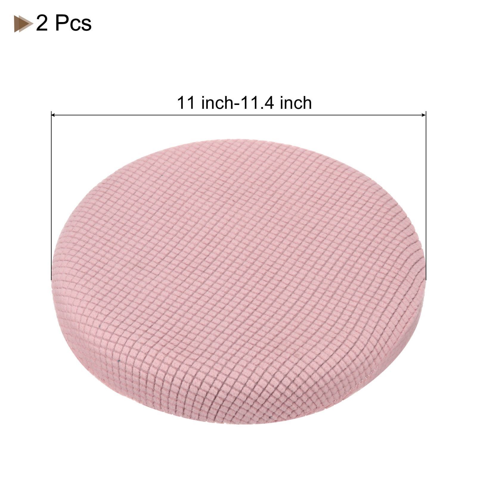 Unique Bargains Upgraded Round Bar Stool Covers for Chairs and Stools with Elastic Pink