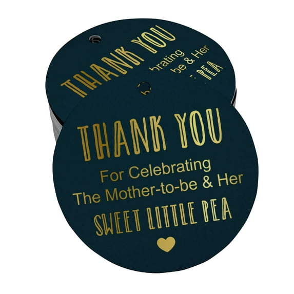 Inkdotpot Gold Foil Paper Hang Tags Thank You For Celebrating The Mother To Be Baby Shower Favor Tags 100 Pieces