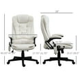 thumbnail image 5 of Resenkos Computer Desk Chair, 6 Point Executive Office Chair With Heat, High Back Massage Office Chair, Cream White, 5 of 7