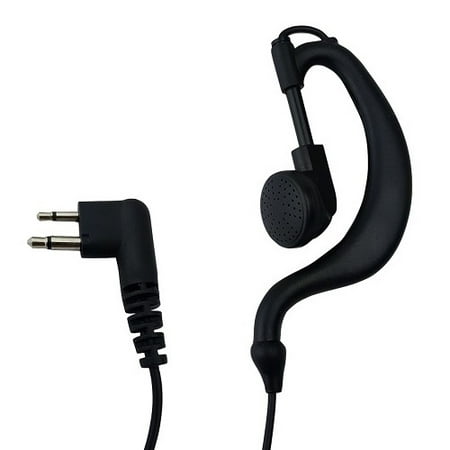 Ear-Hook Earpiece Headphone w Mic Clip for Motorola Walkie Talkie Radio 2 Pin by