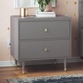 thumbnail image 2 of CosmoLiving by Cosmopolitan Elizabeth Nightstand, Graphite Gray, 2 of 11