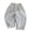 Gray -AN14, variant on Classic Casual Pants for Girls Cotton Linen Striped Elastics Waist Spring Summer Trousers Toddler Long Pants Gray 90