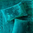 thumbnail image 5 of Vinsan Decor Ultra-Luxe Crushed Velvet Duvet Cover, Boho Bedding UO Comforter Donna Cover, California King Size 3 Pieces Set 1 Comforter Cover and 2 Pillow Shams Turquoise Blue Color, 5 of 5