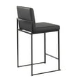 thumbnail image 6 of LumiSource Black Steel, Black PU Fuji High Back Counter Stool - Set of 2, 6 of 8
